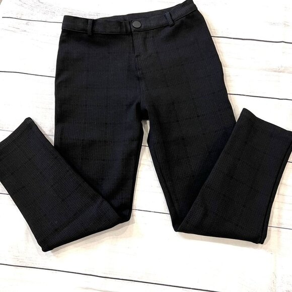 Analogie Black Checked Stretch Pants - Picture 1 of 6